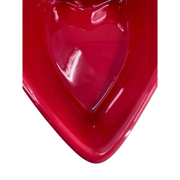 Chantal RED Heart Shaped 1 Cup Baking Dish - W/ 1 Pink & 1 Red 7oz Heart Dish - Picture 9 of 16